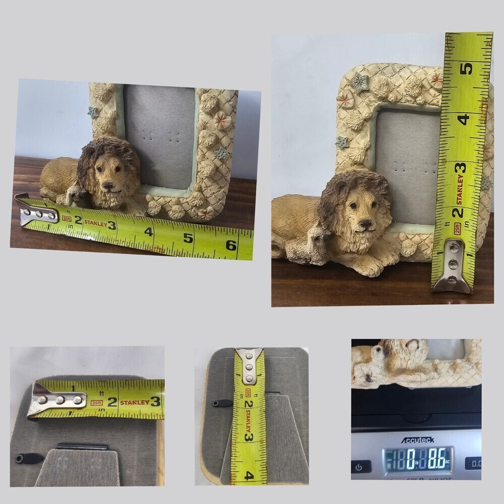1992 UDC Lion And Lamb Vintage Picture Frame 3D Fits 2.5"x3.5" Resin - Picture 8 of 8
